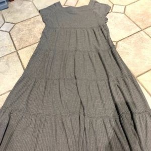Long Ruffled Short Sleeve Summer Dress